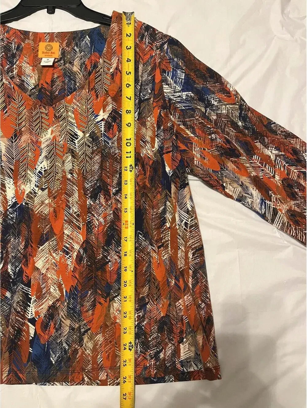 Lot of 2 Ruby Rd. Size 1X Women's Blouse  Feather & Stripe Print Top NWT Size 1X - Picture 13 of 15